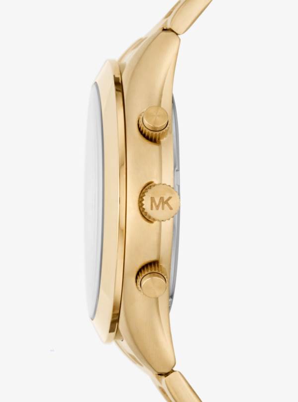 Panske Gold-tone Hodinky Michael Kors Oversized Slim Runway Zlate - Hodinky Michael Kors Sleva | NIFRA-2813